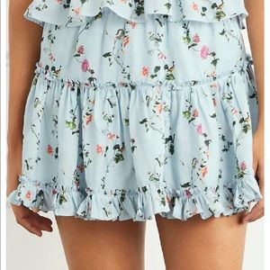 NWT Hill House Paz Skirt in Pond Floral